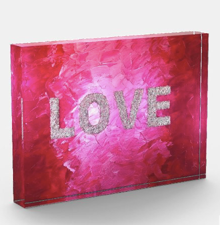 Love Acrylic Art Block