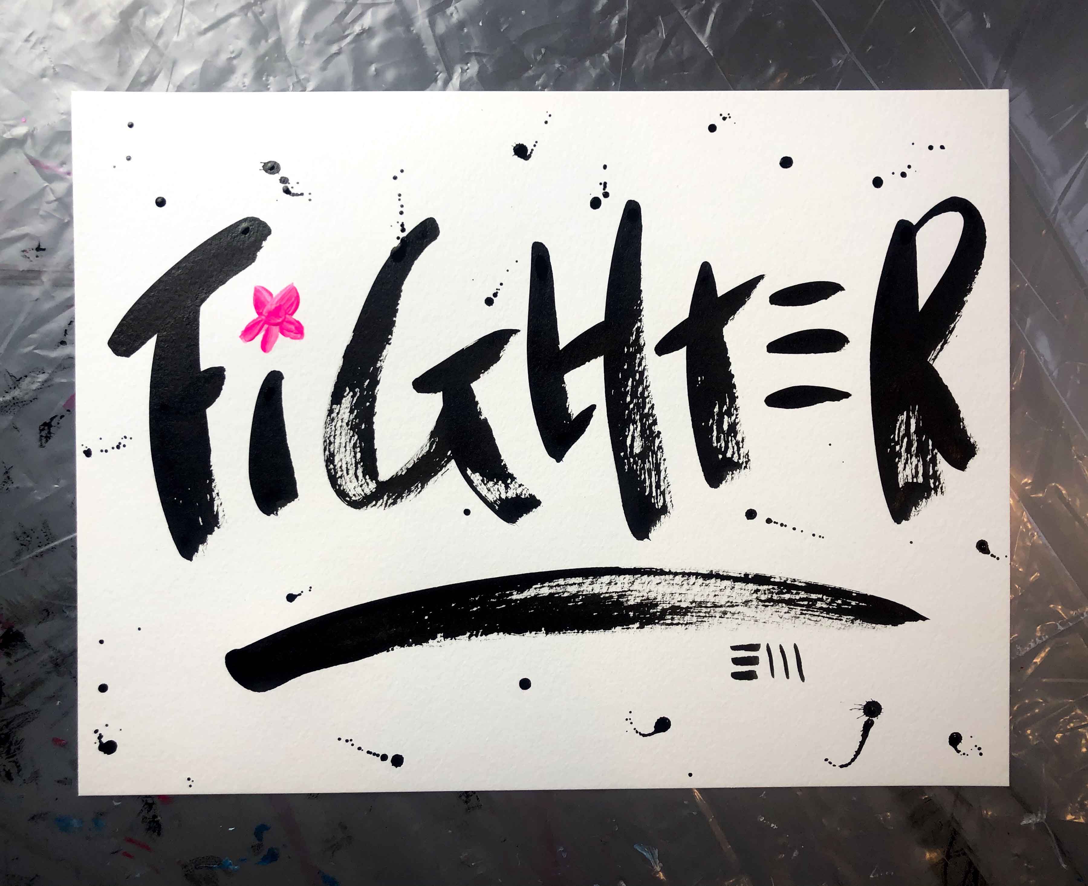 Fighter On White